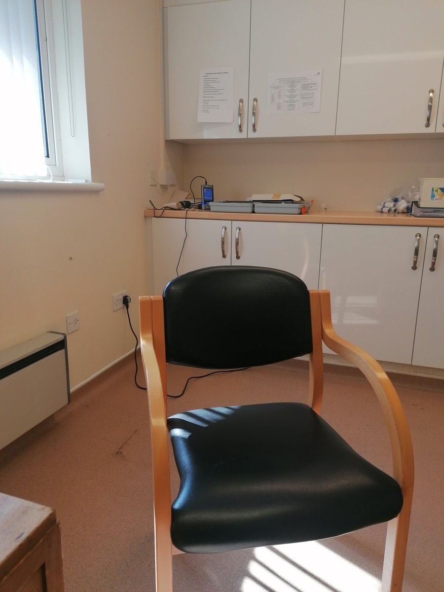 Here's a photo of a face to face consultation.
This is what happens when you offer all patients face to face appointments.