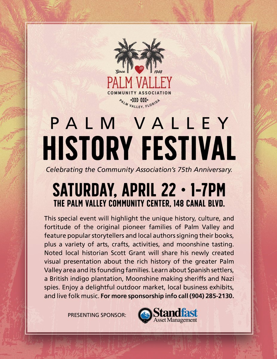 Come check out the Palm Valley History Festival this weekend! I will have a limited supply of my soon to be released novel, White Noise Whispers! #crimefiction #ReadForFun #fiction #edwardmickolus