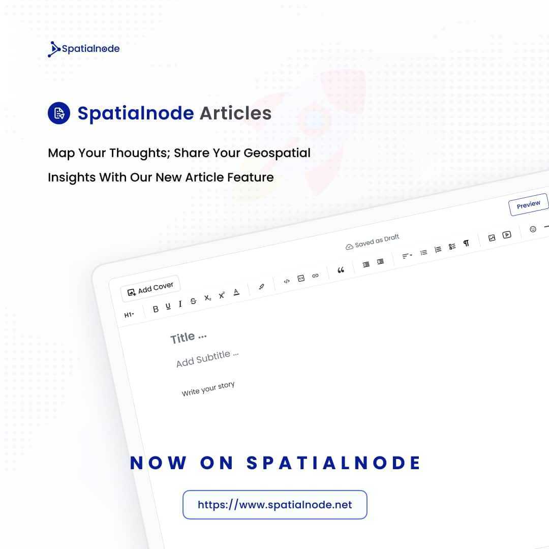 spatialnodehq's tweet photo. You can now map your thoughts, and share your #geospatial insights with our new article feature, a perfect way to keep your network up to date with the latest developments
Click the link to get started 
https://t.co/q8ohY7Sa2h https://t.co/zBFJHSla5W