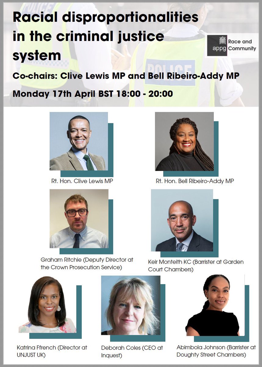 Tonight’s event exploring racial disproportionalities in the criminal justice system made clear that so called ‘solutions’ focussed on more police and/or more police powers are categorically NOT what’s needed. 
1/4