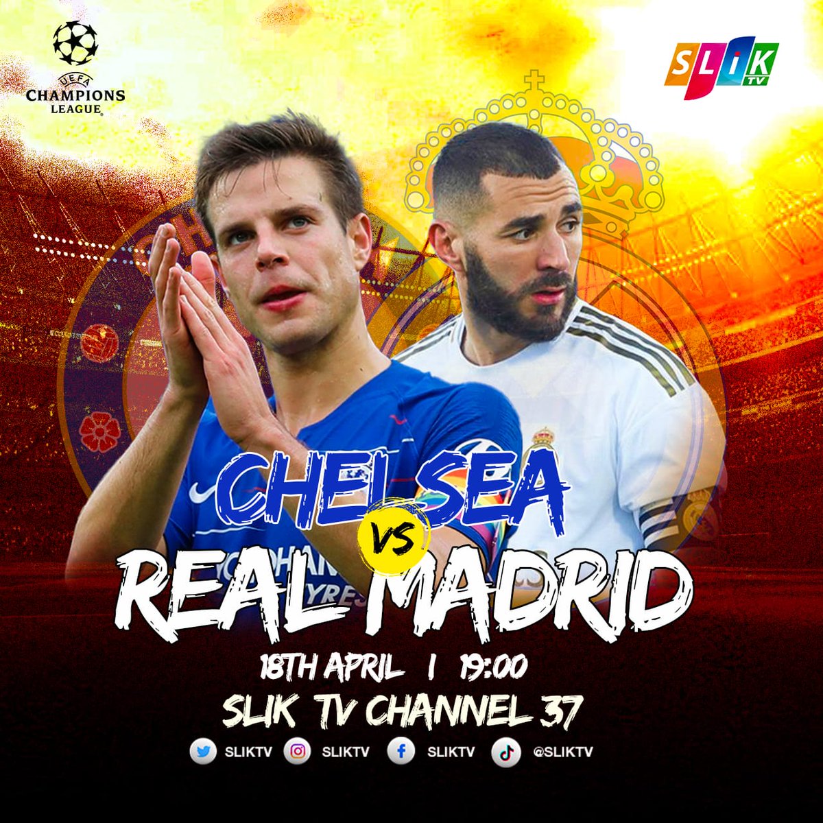 yankee_armani's tweet photo. Get yourself entertain with Champions League on SLIK TV channel 37 #GetAmNice #sliktv https://t.co/qEJiuuLJXL