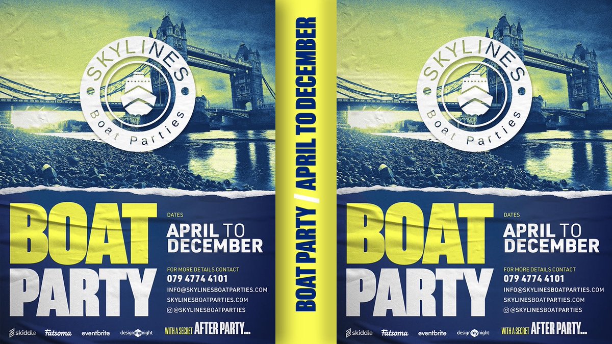 DJBLUESMILO's tweet photo. https://t.co/fix35xT5Xo

29th April  boat party on the Thames with a secret after party click on the link for tickets and more information https://t.co/eSBkUK1kpw