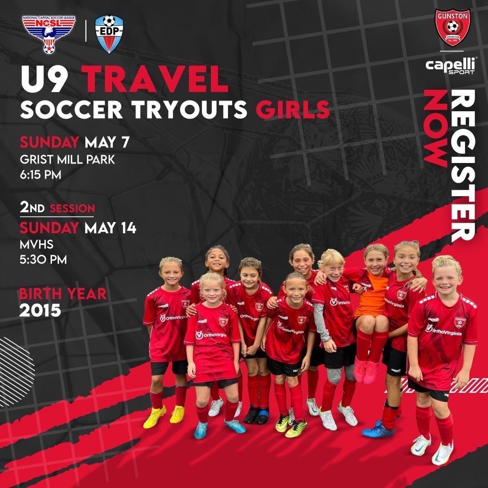 GunstonSC's tweet image. Registration for travel tryouts is open! All players, returning and new, need to register for tryouts⚽️🔴⚫️⚪️

Come check out our club that has been growing and improving in all areas the past two years!

gunstonsoccer.com/2023-tryouts/