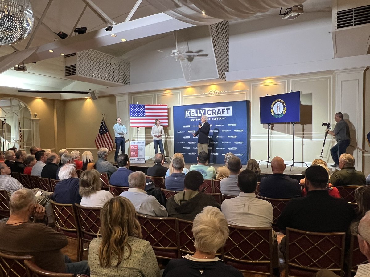 KellyCraftKY's tweet photo. Last week on the #kitchentabletour @JamesComer and I were in the historic downtown area of Paducah at Walker Hall surrounded  by those who are energized by our movement. https://t.co/7JktAFXuzH