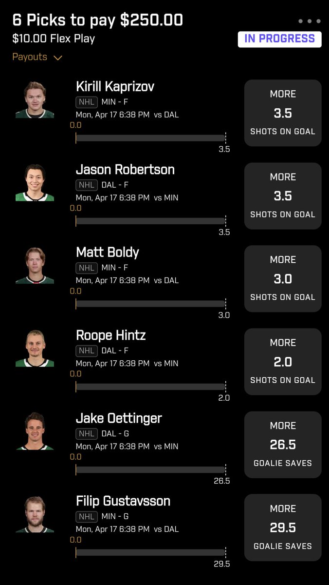 Gretzky Betzkys on Twitter "Going with two PrizePicks entries today