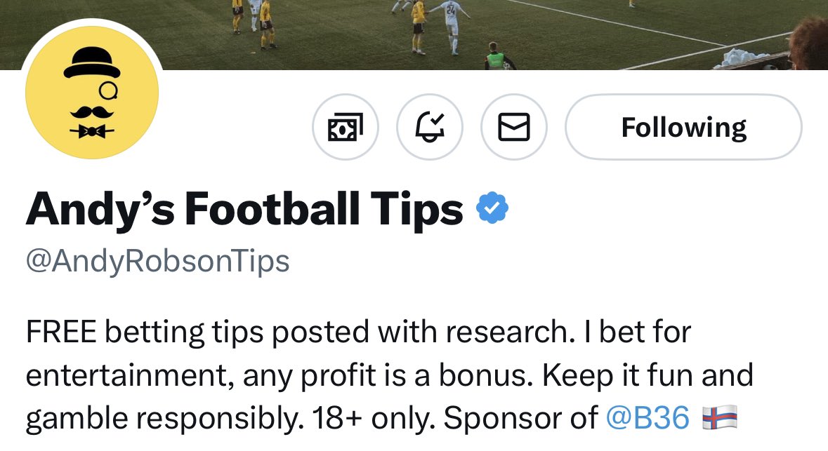 Andy’s Football Tips on Twitter "• Go to my profile • Click the bell