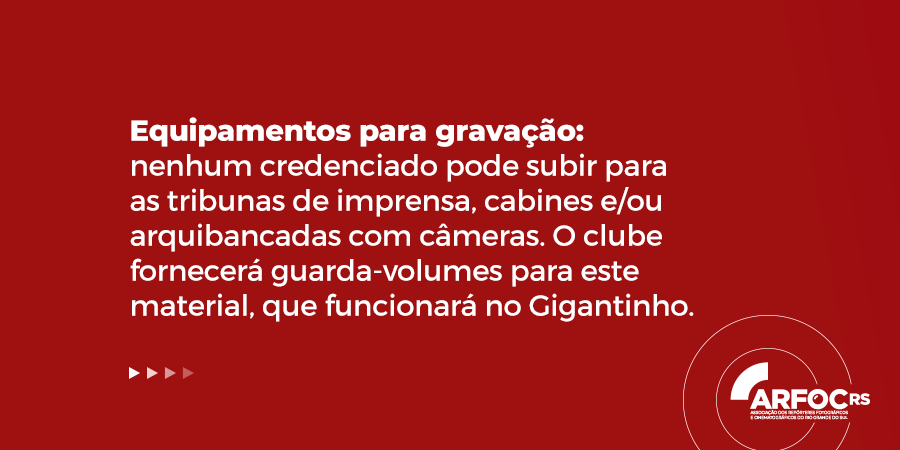 ArfocRS's tweet photo. A Arfoc-RS informa as orientações da CONMEBOL para o jogo Inter X Metropolitanos-VEM, que acontece nesta terça-feira (18/04), às 19h, no Estádio Beira-Rio. #CONMEBOL #Inter #Metropolitanos #BeiraRio #ArfocRS https://t.co/THCJOqmfFP