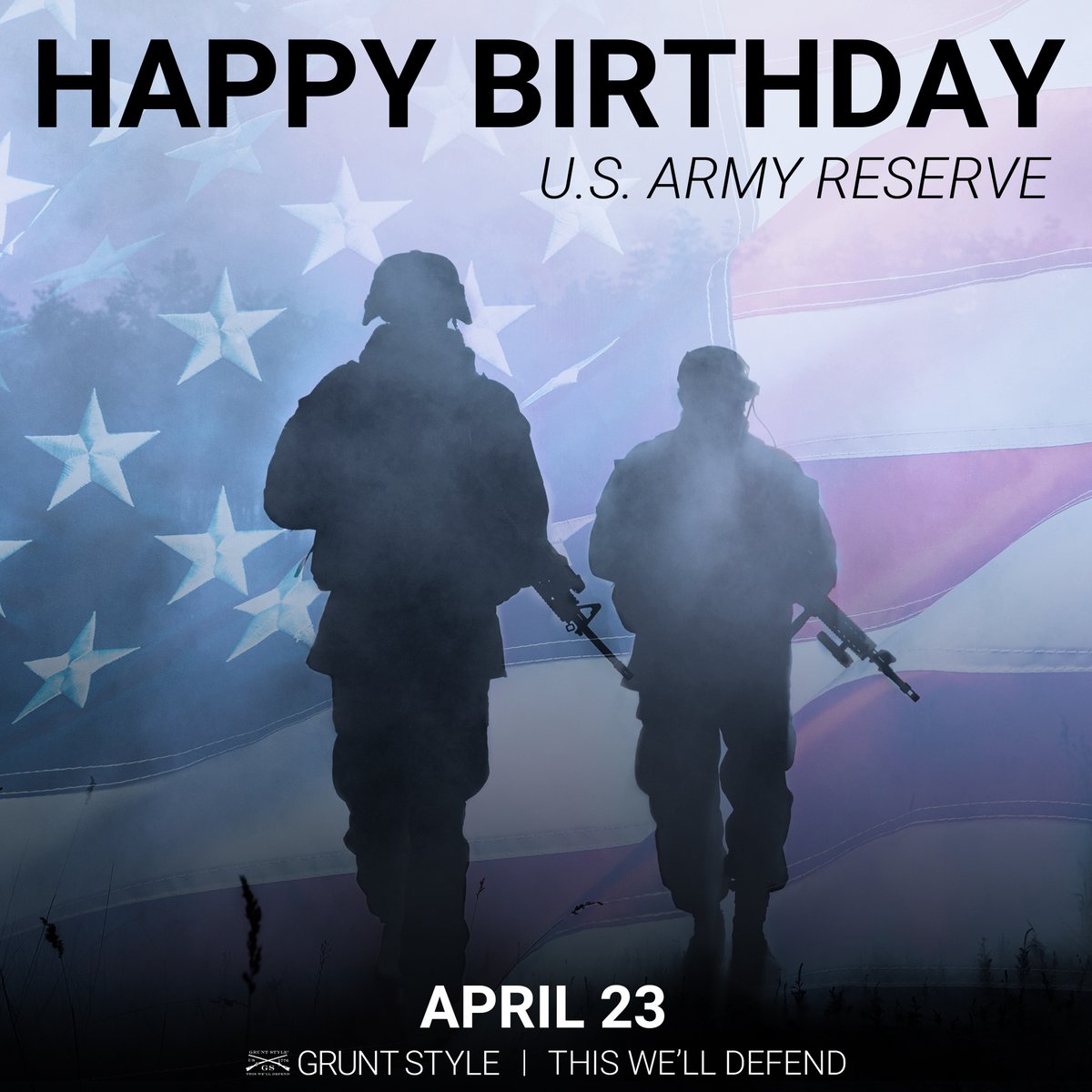 Happy Birthday, @USArmyReserve ! 

Get your Grunt Style Army gear here: gruntstyle.com/collections/me…

#Army #ArmyReserve #GruntStyle #America #Freedom