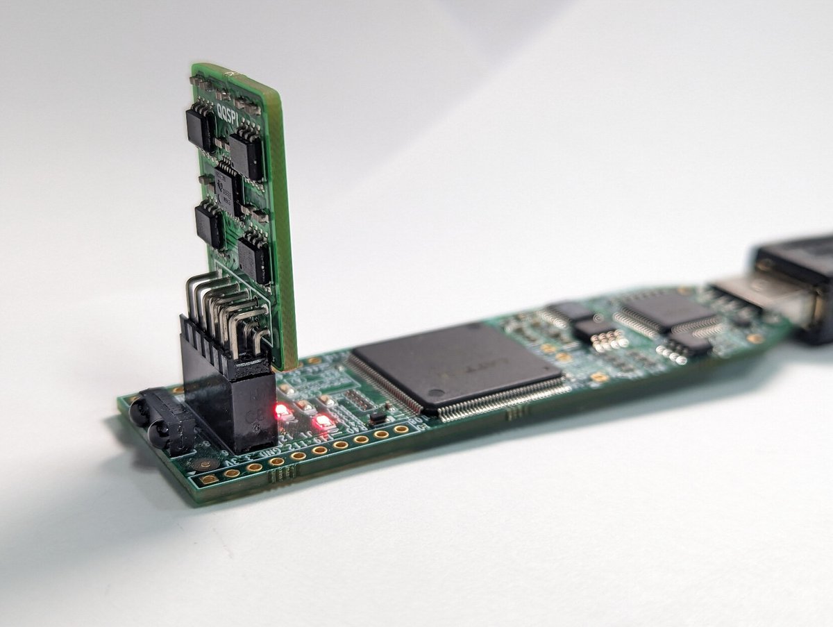 RT @sylefeb@mastodon.online
The QQSPI pmod by machdyne is great to add a ton of RAM to your designs. Here adding 32MB to the IceStick (HX1K #fpga). 

My QPI controller worked out of the box, and I made a small design to help st…
mastodon.online/@sylefeb/11021…