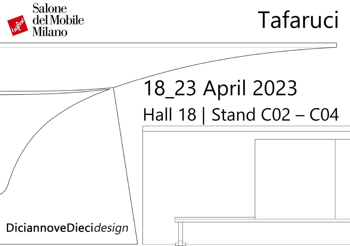 FlavioScalzo's tweet image. 61° Edizione del Salone del Mobile di Milano.

DiciannoveDieciDesign for Tafaruci

18-23 Aprile 2023
Hall 18 | Stand C02 – C04
Tafaruci
°
#tafaruci #tafaruciit #domitalia #diciannovediecidesign #madeinitaly #italiandesign #design #Salonedelmobile2023 #mdw