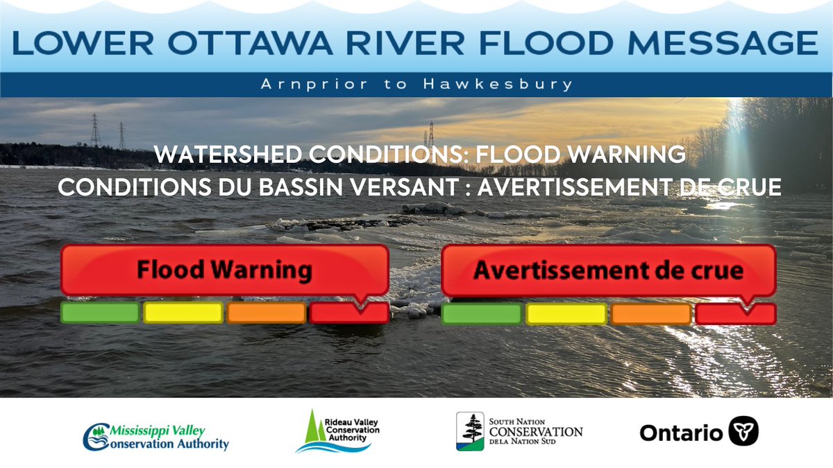FLOOD WARNING — LOWER OTTAWA RIVER

For more information: ow.ly/9MrO50NLbyE
 
AVERTISSEMENT DE CRUE — COURS INFÉRIEUR DE LA RIVIÈRE DES OUTAOUAIS

Plus d'info: ow.ly/8riY50NLbyC