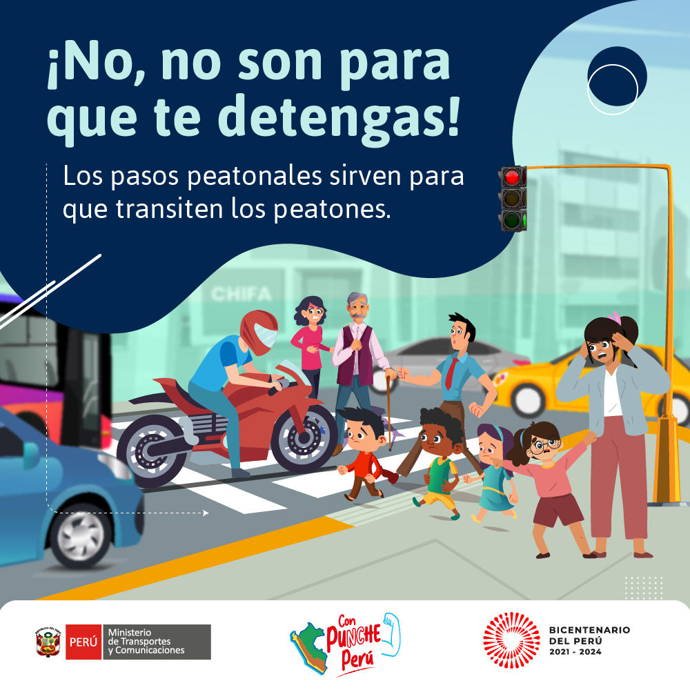 MTC_GobPeru's tweet photo. ¡No, no son para que te detengas! 👀
Los pasos peatonales sirven para que transiten los peatones. 😎
#Ahora #Motos #Peatones #Consejos #TipsConducción #Conducción https://t.co/zjixQVjj9g