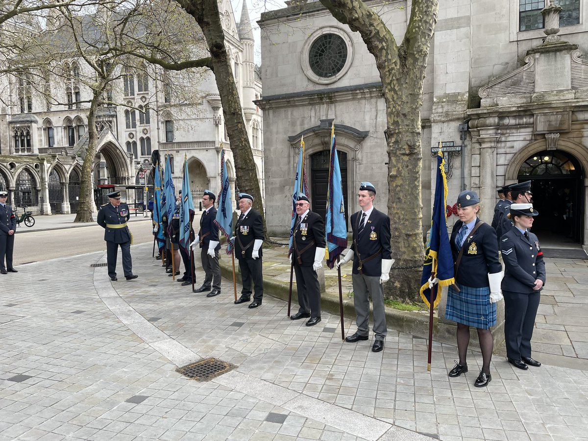 Proud and privileged to have seen so many standard bearers <a href="/DanesChurch/">St Clement Danes Church</a> for the <a href="/RoyalAirForce/">Royal Air Force</a> founders day service <a href="/RAFAssociation/">RAF Association</a>