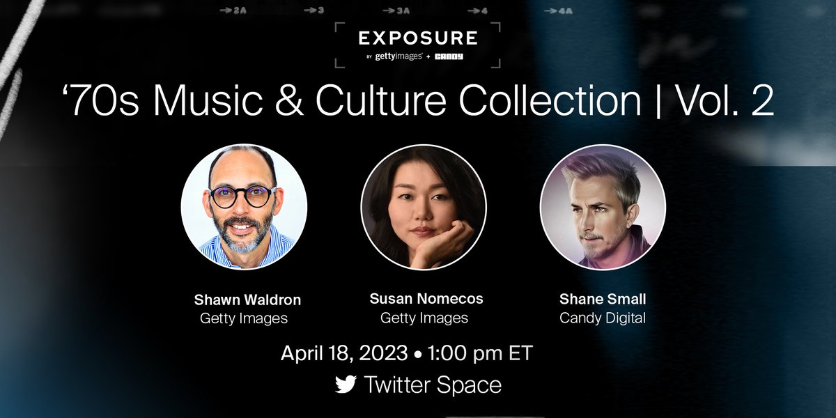 Join us tomorrow as we talk 1970s: Music &amp; Culture Collection | Volume 2 📸

We welcome back <a href="/GettyImages/">Getty Images</a>' <a href="/susannomecos/">Susan Nomecos</a> and <a href="/shawnwald/">Shawn Waldron</a>, along with Candy's <a href="/shanejohnsmall/">S H A N E  S M A L L</a>, to discuss this exciting collection!

🗓️ April 18 @ 1 PM ET

RSVP 👉 x.com/i/spaces/1MYGN…