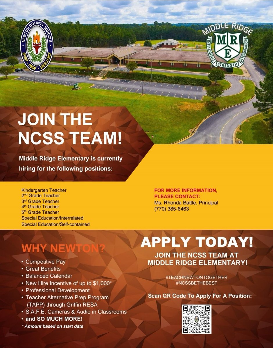 It is hiring season, and we would love for you to join us at Middle Ridge #NCSSBETHEBEST <a href="/Samantha_Fuhrey/">Samantha Fuhrey</a> <a href="/MsRBattle/">Rhonda Battle</a> @jrtzfanclub <a href="/DrPennyMosley/">Dr. Penny Mosley</a>