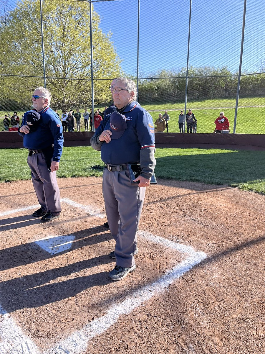 pmc3_83's tweet photo. Before the Dee-Mack/Eureka game, umpire Bob Facker is honored for 50 years of service to high school sports.

Unreal run that you don’t see often anymore. #ihsa https://t.co/FgKVJwVX8n