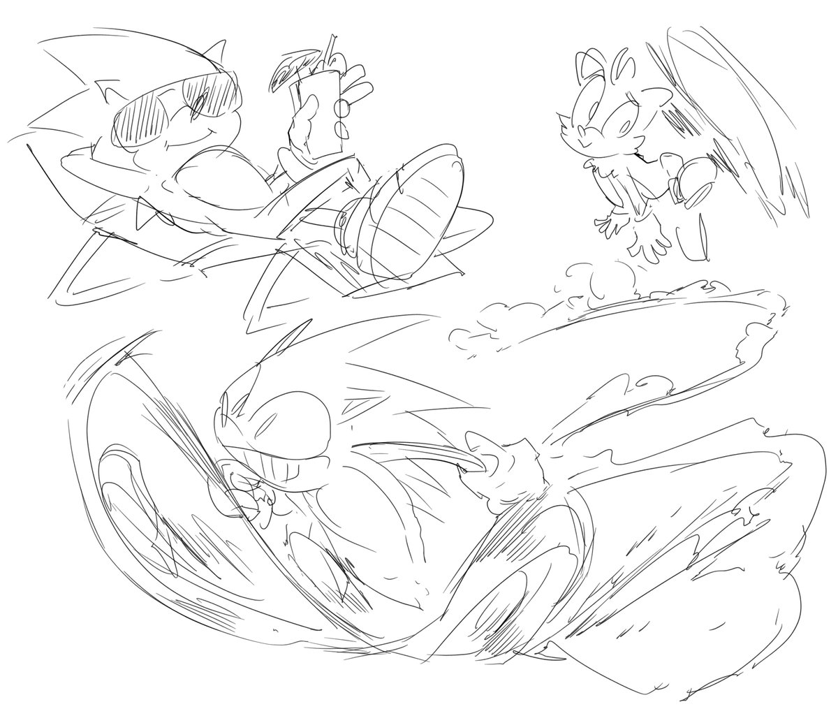 HunterMComics's tweet photo. More cooldown sketches from today's work sesh! Some Sonkies 😌 https://t.co/foODDeHv6L