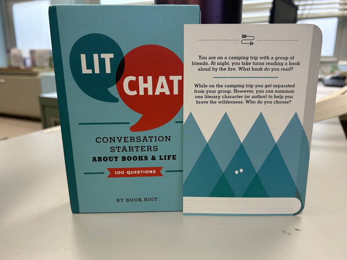 #BookLove Monday AND our first day back from the break! My April bookshelf made its debut off #Canva, and students deeply enjoyed the prompt during our #LitChat. Kicking off Spring right!! 📚