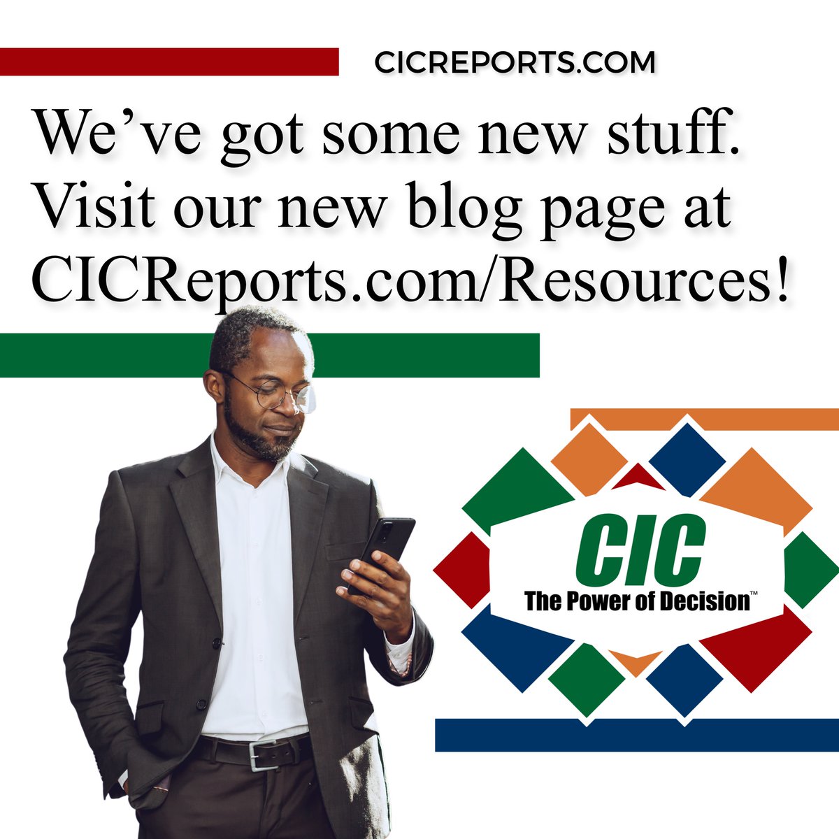 We've got some new stuff. Check out the brand new CIC Reports blog page at bit.ly/3KITJoP, bookmark us, and subscribe to stay updated!