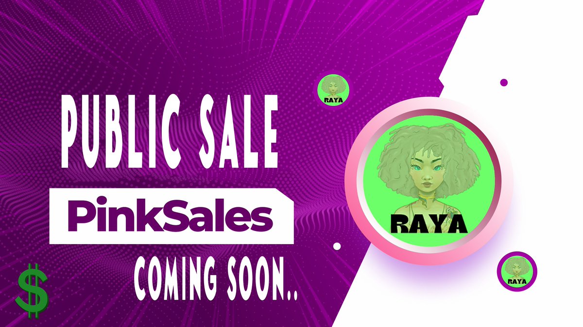 📢 $RAYA token's pre-listing public sale in collaboration with <a href="/pinkecosystem/">PinkSale (Pink Ecosystem)</a> coming soon.

Between April 28-30, $RAYA will be listed on:

<a href="/Uniswap/">Uniswap Labs 🦄</a> 
<a href="/QuickswapDEX/">QuickSwap 🐲 DragonFi 2.0</a> 
<a href="/KyberNetwork/">Kyber Network</a>