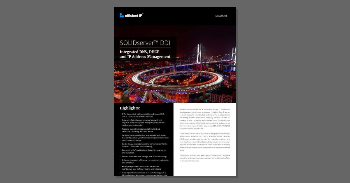 HandleyGlobal's tweet image. Reliable, scalable and secure.      These are the three most important characteristics of an operating system.      Discover why #SOLIDserver from @efficientip is a game changer in digital transformation. stuf.in/bb6pmj