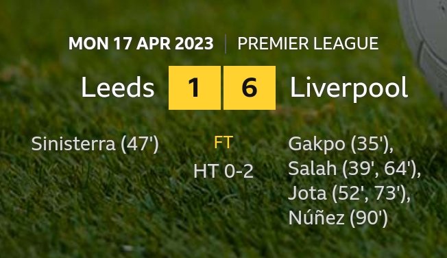FunkyLukewarm's tweet photo. Maybe they were at Elland Road to see @LFC put 6 past @LUFC? 😉 https://t.co/XiRE1mR4HA