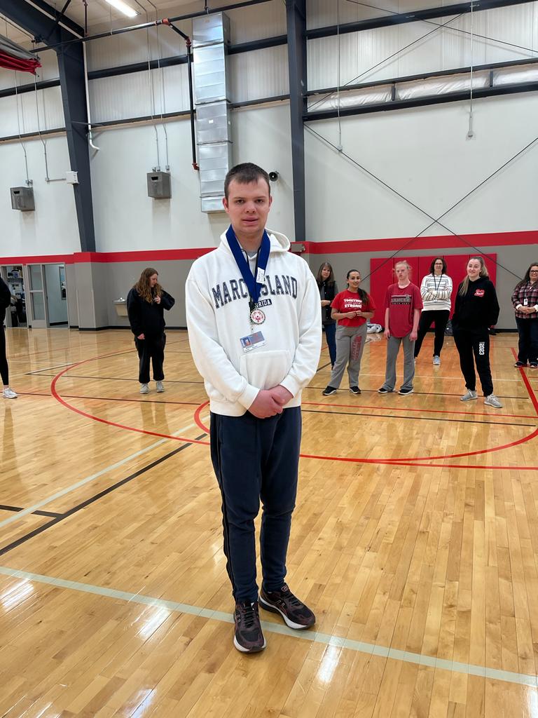 Celebrating Kahlan, Amara, Meri &amp; Austin by from Saturdays track &amp; field Special Olympics meet