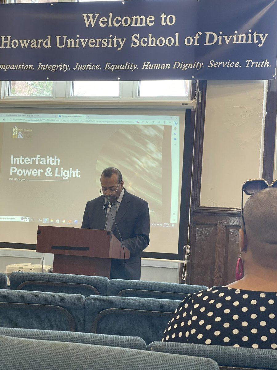 Harambe kicked off with the theme: Responses to Global Climate Crisis. Dr Frederick L. Ware, Associate Dean for Academics and Professor of Theology, welcomed our guests from AAAS DoSER and IPL(interfaith Power and Light).