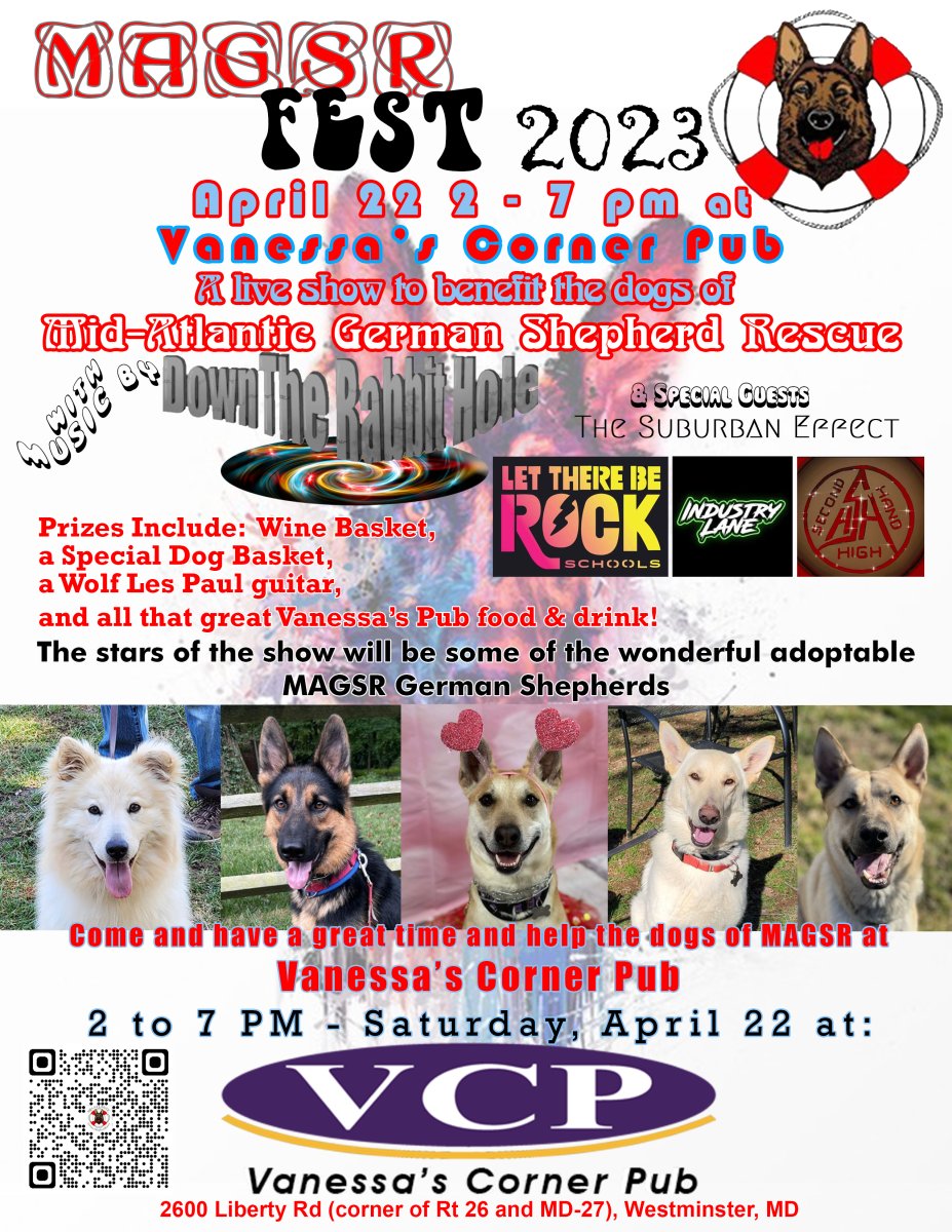 Come join us for a fantastic evening this coming weekend.  Great music, food, drinks, and even better, enjoying yourself will help MAGSR!!!
facebook.com/events/2523139…
MAGSR.org 📷📷📷
#rescue #adoptdontshop #gsdlove