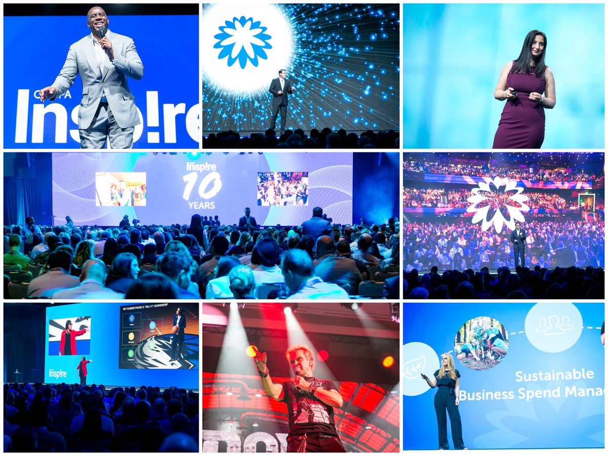 Coupa's tweet photo. Two words to summarize #CoupaInspire: energy and excellence. Highlights include a keynote with @RBernshteyn @RajaHammoud @MagicJohnson  @cyntmarshall @ChandarP. #Spendsetter Awards &amp; a celebration with @BillyIdol https://t.co/cYiGtjvXDX