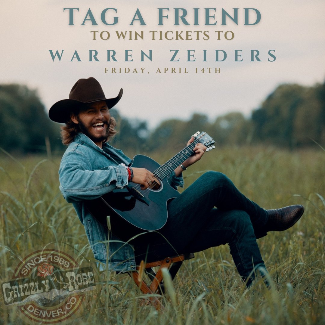 If you haven’t heard of Warren Zeiders yet…first off, where have you been? Secondly, he’ll be here this Friday, April 21st! So don’t miss this chance to win two free tickets by tagging a concert buddy below!