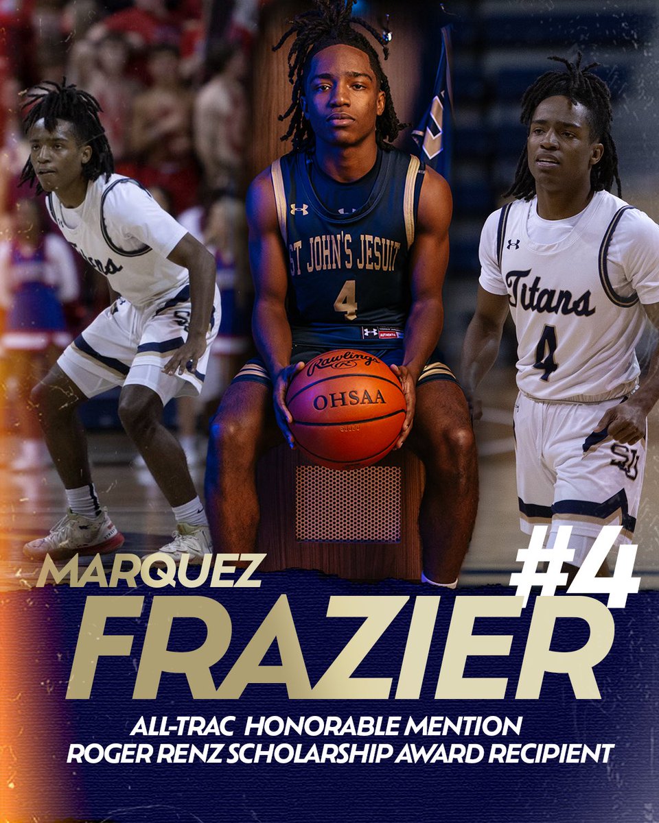 sjj_basketball's tweet photo. Congratulations to Team Captain Marquez Frazier on his senior campaign! 

•Honorable Mention All-@TracSports 
•@NOD7BCA Roger Renz Scholarship Award Recipient

➡️@marquez_frazier⬅️

Go Titans! 🏀 https://t.co/XhQ8RK7XC8