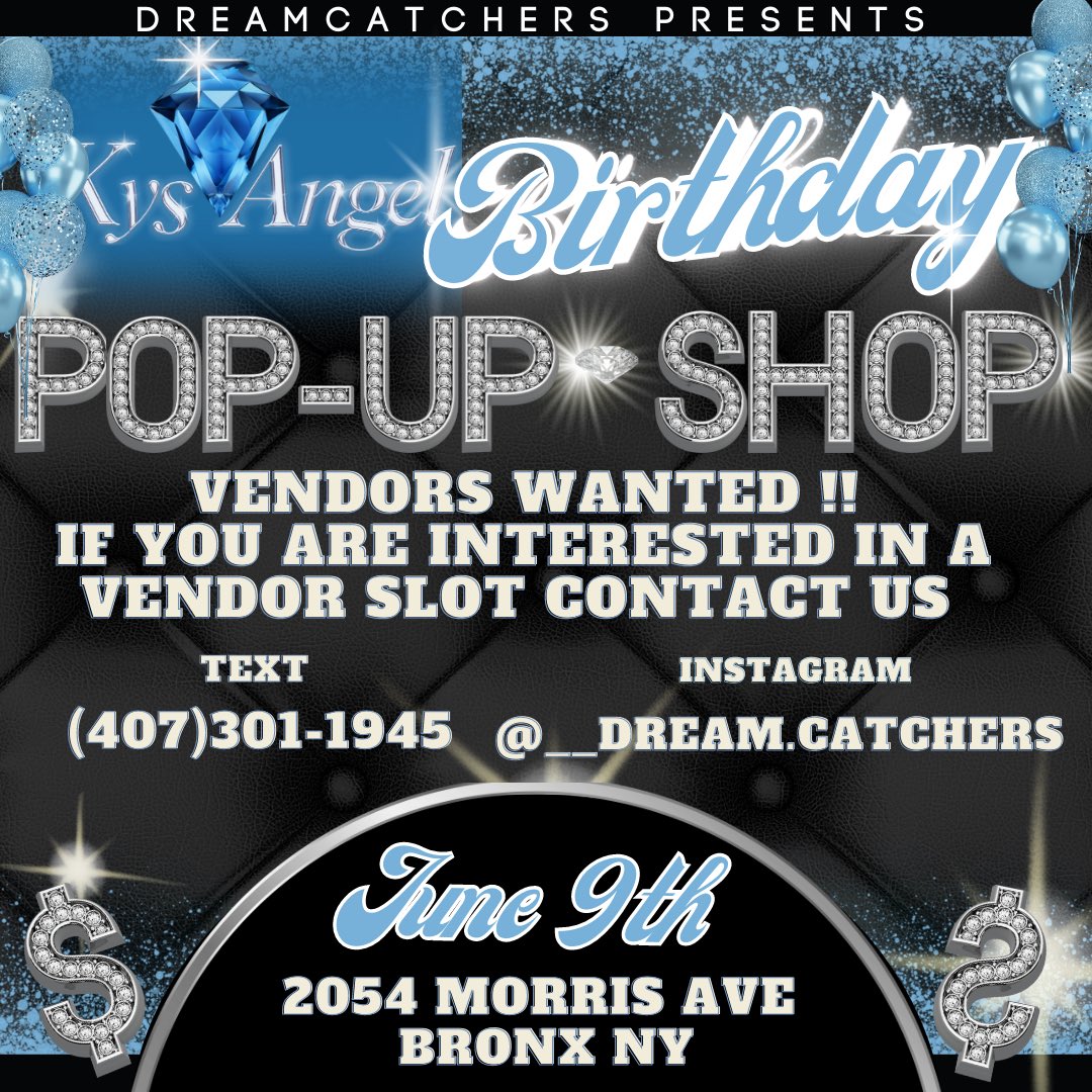 ShopKysAngel's tweet photo. Come Out &amp; Celebrate Our Birthday With Us 💎 CALLING ALLL NYC SMALL BUSINESS OWNERS 💙 #NycPopUpShop #PopUpShop https://t.co/cbo9JPITWG