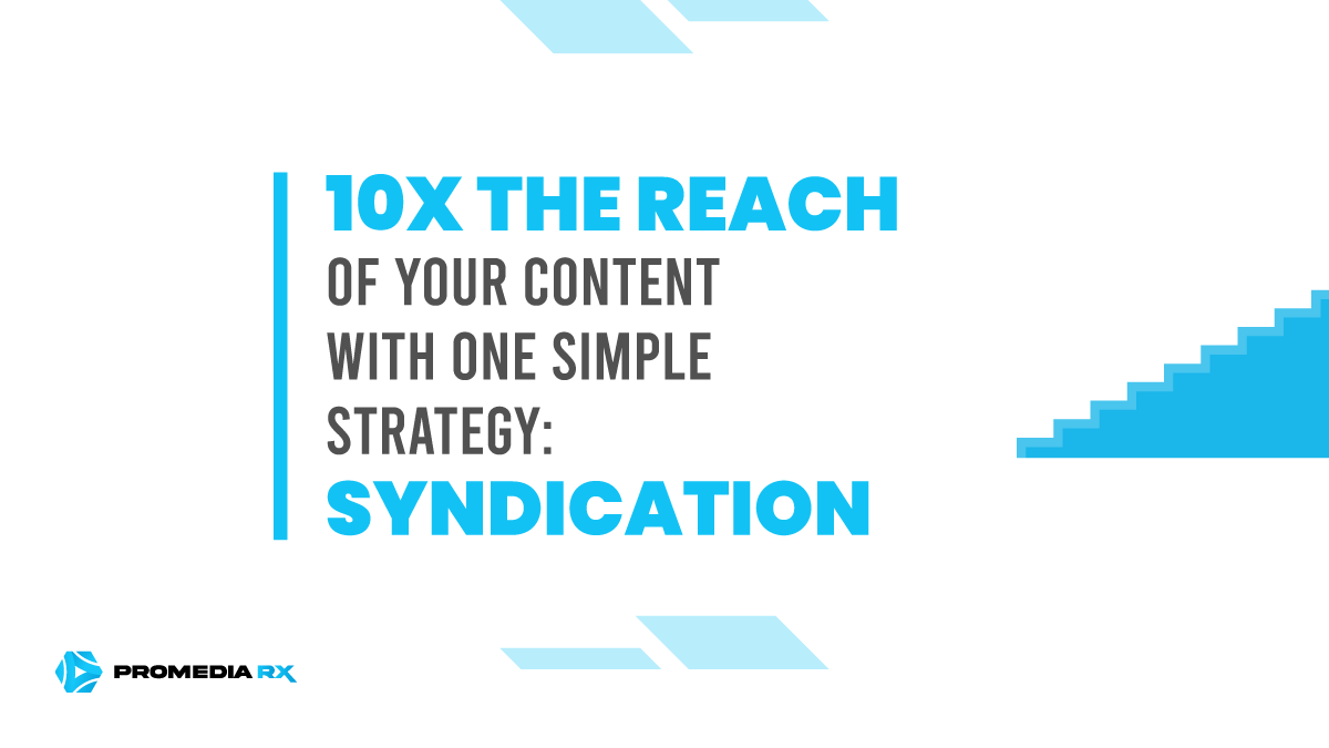 ProMediaRx's tweet photo. Ready to establish yourself as a thought leader in your industry? @ProMediaRx knows the secret: repurpose your killer content into various formats and syndicate it across multiple platforms to maximize your reach. 
Don't limit yourself, embrace multimedia and reach new audiences! https://t.co/77OPtHKgFU