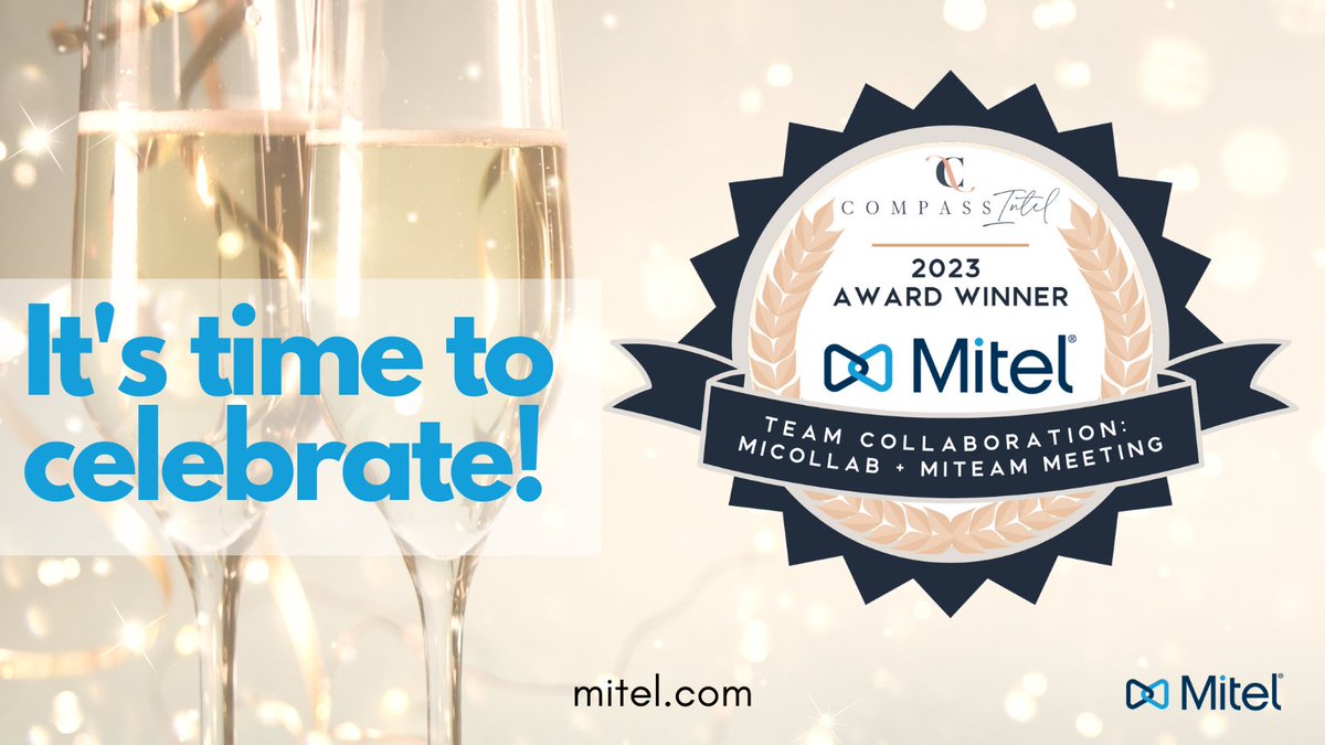 Congrats to the @mitel team! Winners of the TEAM COLLABORATION award for MiCollab + MiTeam Meetings

mitel.com

#collaboration #business #b2b #tech #biztech #teammeetings #workfromhome #wfh #smb #hybridworker #workforce #comms #conferencing #workers