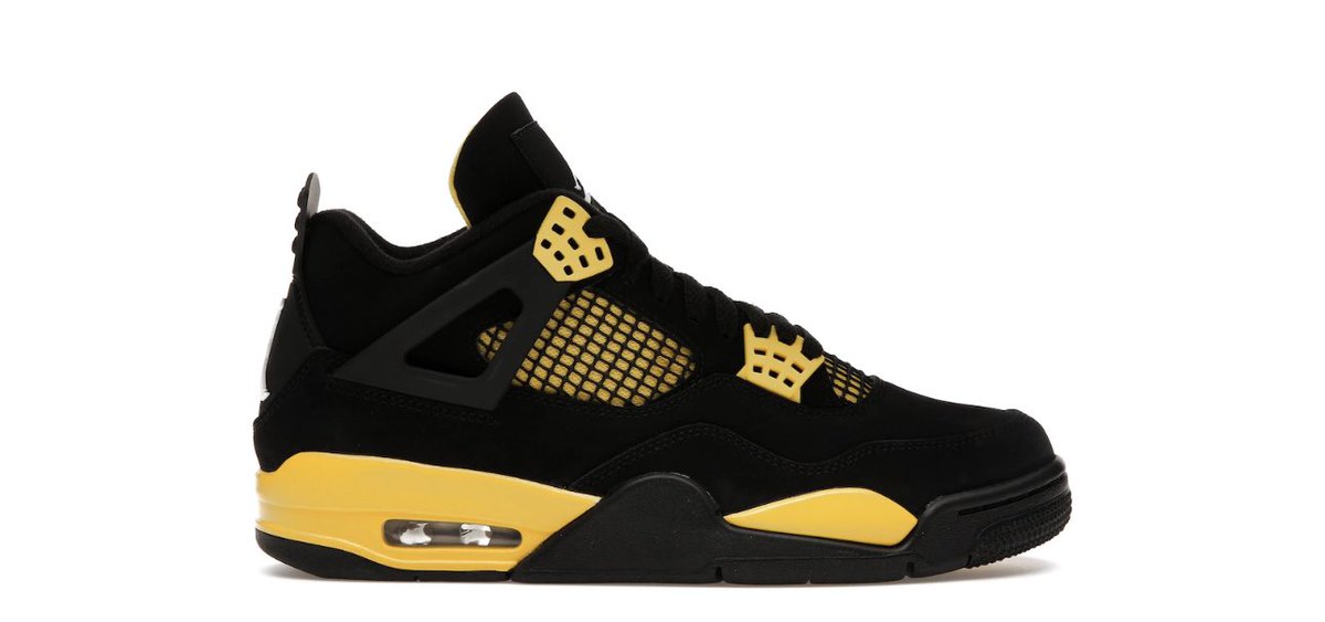 SnkrsStock's tweet photo. Shock drop tomorrow 
Jordan 4 thunder! ⚡️ https://t.co/ufYyxuTiNz