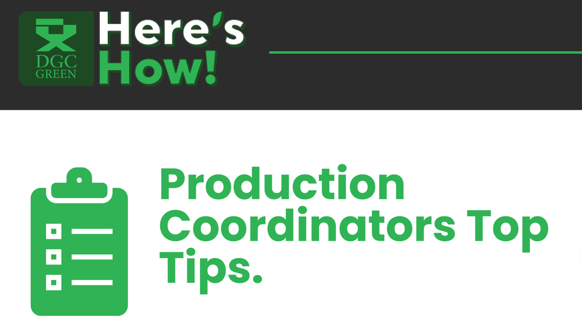 DGCTalent's tweet photo. As a #productioncoordinator you can choose green suppliers with an environmental policy. Contact your current suppliers and ask if they provide green products or services. Share those that are.
Get more tips at https://t.co/bPmBMj3Dla! #DGCGreen #HeresHow https://t.co/SSfzagEEIr