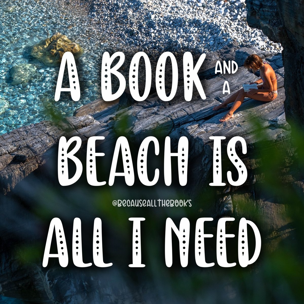 Sounds like paradise to me...

#BecauseAllTheBooks #BeachReads #BeachReading #ReadingBreak #ReadingTime📖