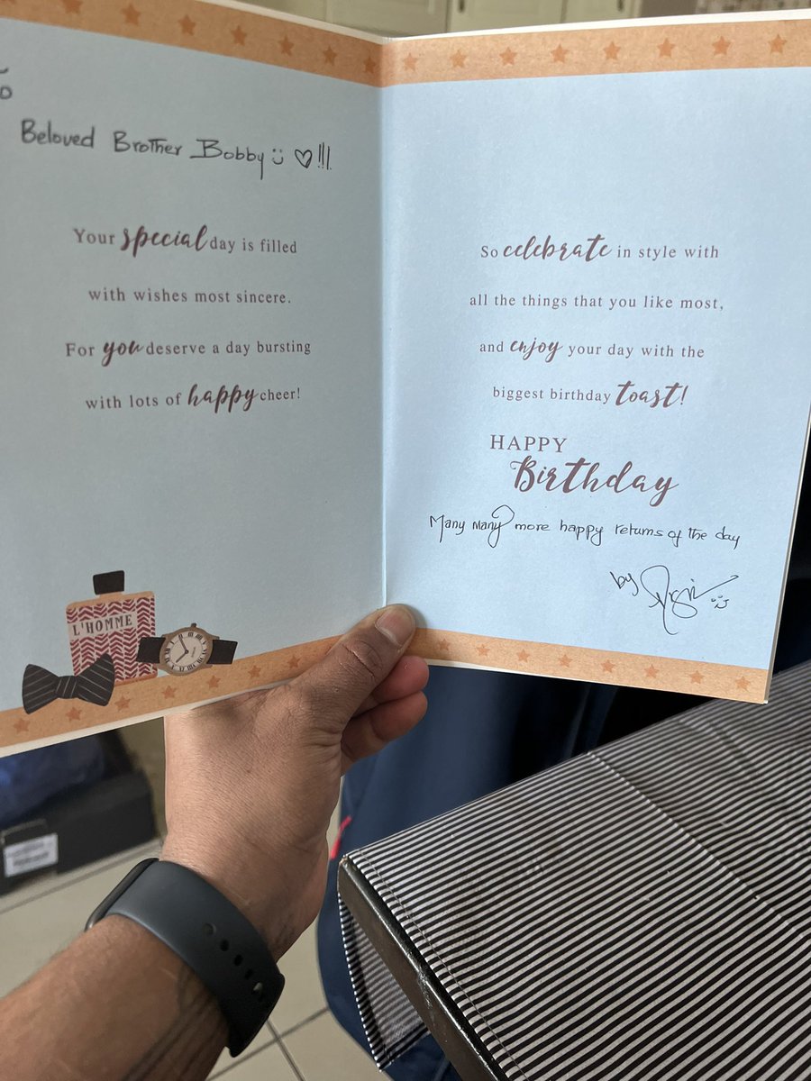 boobalanchef's tweet photo. It is little delay this greeting from my friend in as brother #kirsh actually my #birthday was in 4days ago I just now opened I really wonderful gift #thanks  for love everything..☺️😁💕 https://t.co/aQMuT3TRxX