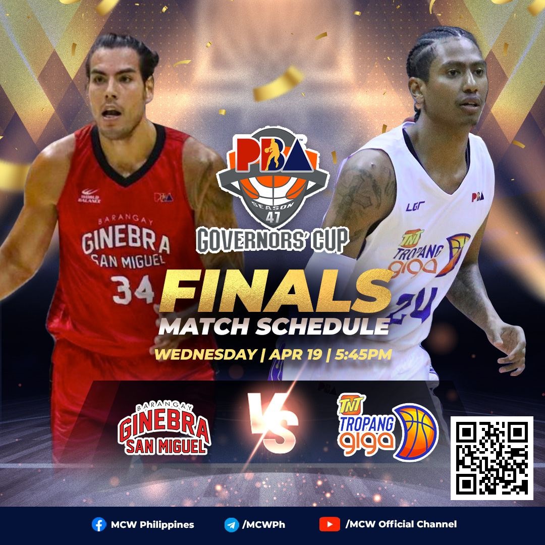 mcw_ph's tweet photo. Basketball fans, mark your calendars! Time for another The PBA Governor's Cup Finals. Make sure you tune in and catch all the action live: https://t.co/aGkVB2xGNO 

#GovernorsCup #Basketball #mcwsports #mcw #Sports #MCWPhilippines  #PBA #PBAGovCupFinals #GinebraSanMiguel #TNT https://t.co/eBSsLskdEI