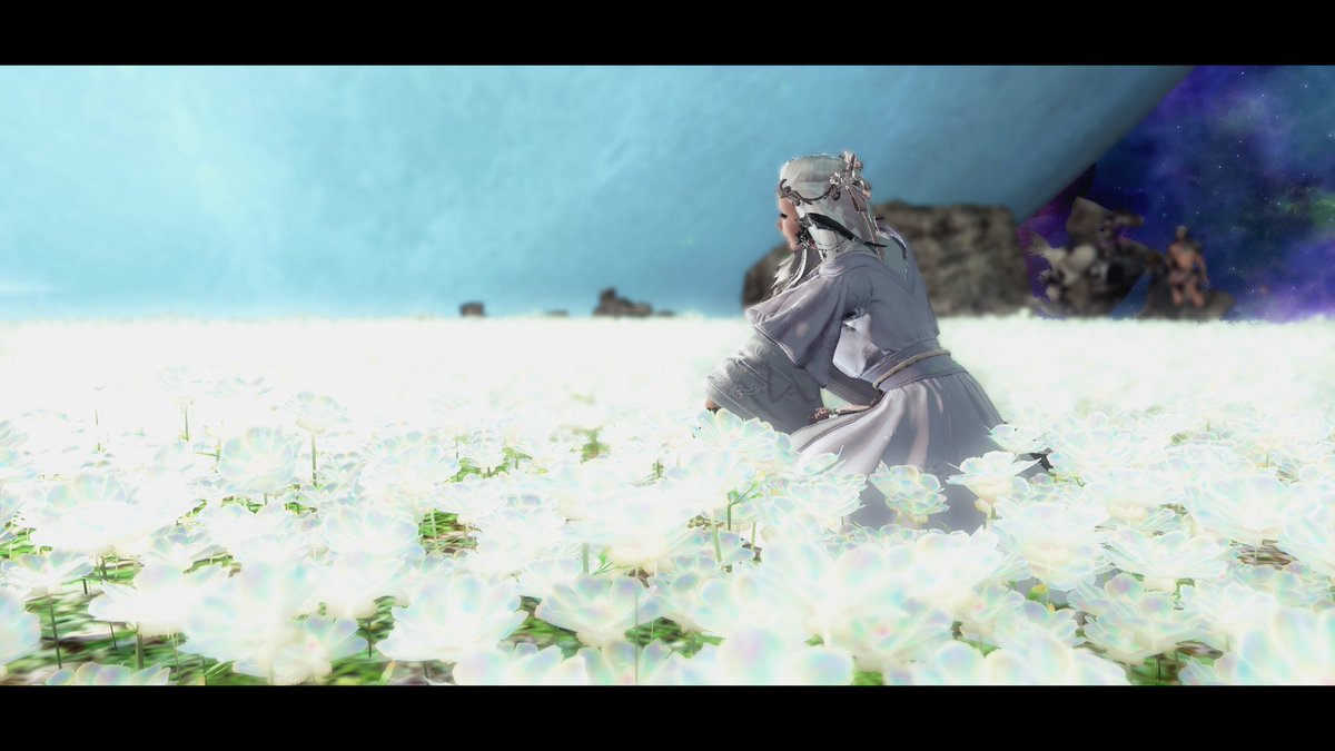 Scythelyra's tweet photo. #AuraApril: Day 18 - "Gather"
"...All the colours look brighter now.
Everything they say seems to sound new.
Slipping into tomorrow too quick,
Yesterday always too good to forget..."
- Kate Bush ("Oh to be in Love")
#GPOSERS #ffxivaura #EorzeaPhotos #FFXIVinspired https://t.co/ZQ4uJ0BdT9