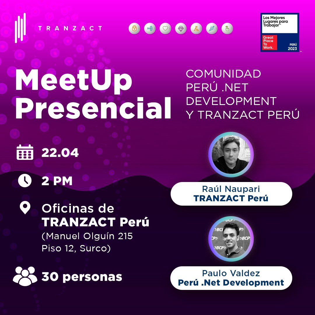 PeruNETDev's tweet image. ¡Los esperamos en nuestro próximo meetup presencial!
1️⃣ Making my life easier with Nuke
2️⃣ Elevate Your Management Skills: Exploring Management 3.0
meetup.com/perunetdevelop…
