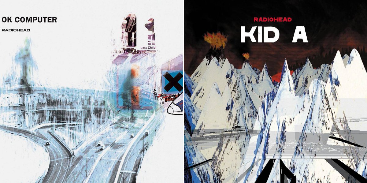 #Radiohead's 'OK Computer' (1997) &amp; 'Kid A' (2000) are classics, but which of these two albums is stronger overall? Let us know what YOU think + check out how our readers rank them here: album.ink/RadioheadPoll