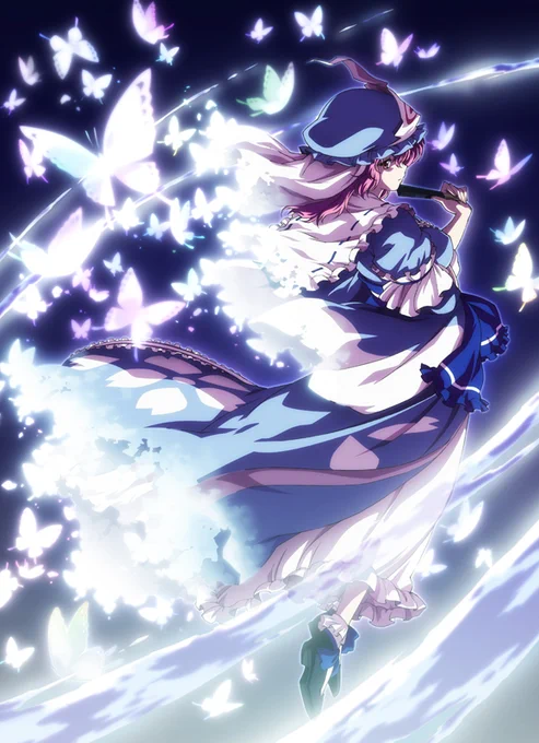 【幻想万華鏡ジャケットヒストリー Vol.2】■幽閉サテライト『小悪魔りんご』CDジャケ■初出:2010年12/30 冬コミちょうど1話の制作を準備してる頃で、幽々子様はたくさん描いてたのでタイムリーでしたその後の反響も大きく、撮影さんを巻き込み苦労して完成させた甲斐のあった1枚です 