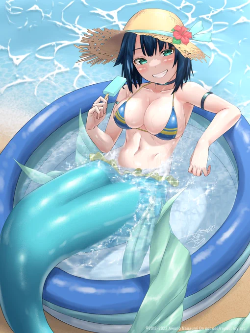 人魚ナナちゃん#再掲したらフォロワーが増えるらしい 