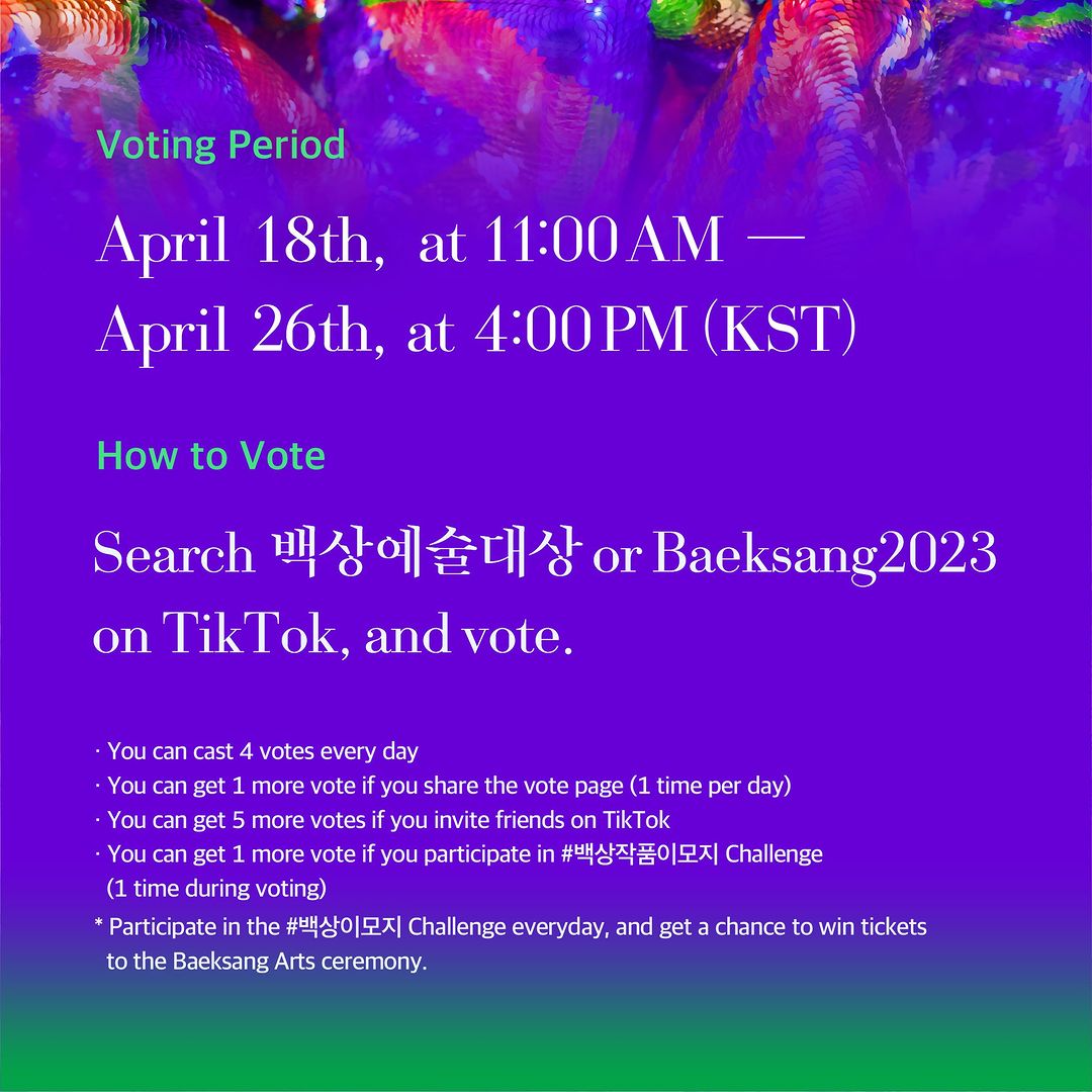 bboingvely's tweet photo. #59thBaeksangArtsAwards

Voting for the Popularity Award is now open!

1. Open the link.
2. Go to the male section.
3. Scroll down until you find Seo In Guk.
3. Click the VOTE button four times.

VOTE DAILY! ✨️

🔗:https://t.co/DNl5fjH22b

— #SeoInGuk #서인국 #ソイングク https://t.co/c7QUAttUce