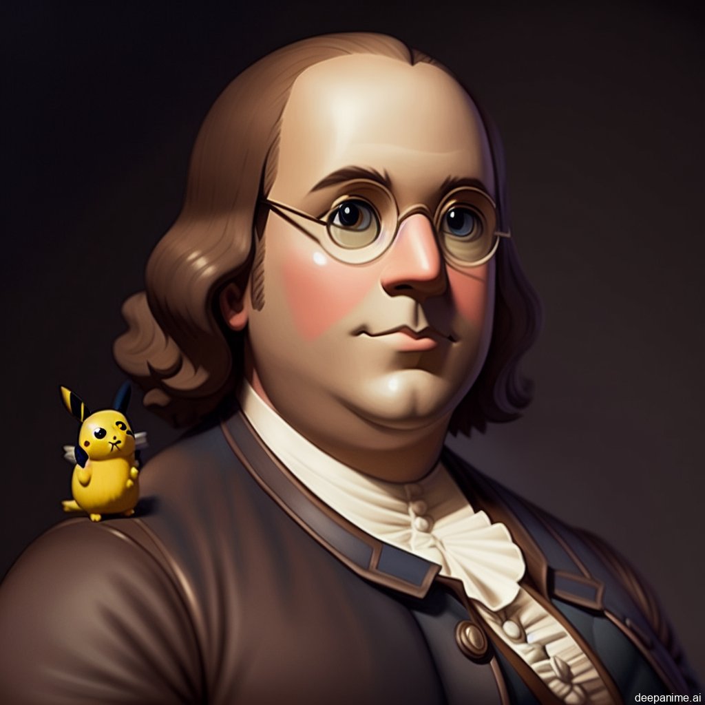deep_anime_app's tweet photo. Benjamin Franklin with Pikachu
https://t.co/ka98J091Ku
 Mobile AI Art App
#DeepAnime #AIArt #AI #AIArtist  #Pikachu #BenjaminFranklin https://t.co/1ZRb5Xtvsh