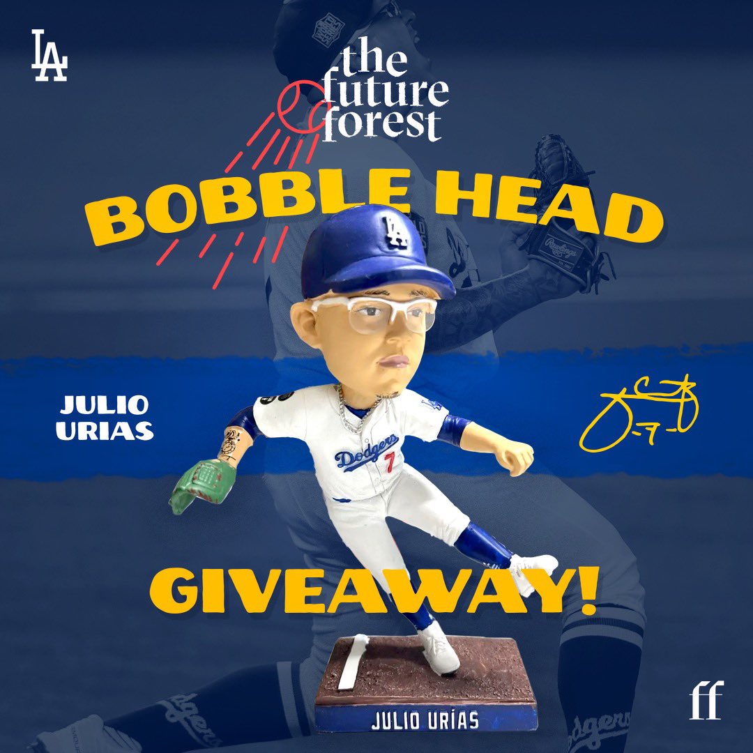 HokeMurphWuck's tweet photo. Hey, Everyone! We’re giving away a brand new 2023 JULIO URÍAS BOBBLEHEAD (and, yes, it’s still in the box)!!

TO ENTER:
Like and retweet this post✔️
Follow us✔️
Bonus: Join our mailing list✔️

We’ll announce the winner this upcoming Sunday, April 23rd!

GOOD LUCK!! https://t.co/e9DJ8ABzDz