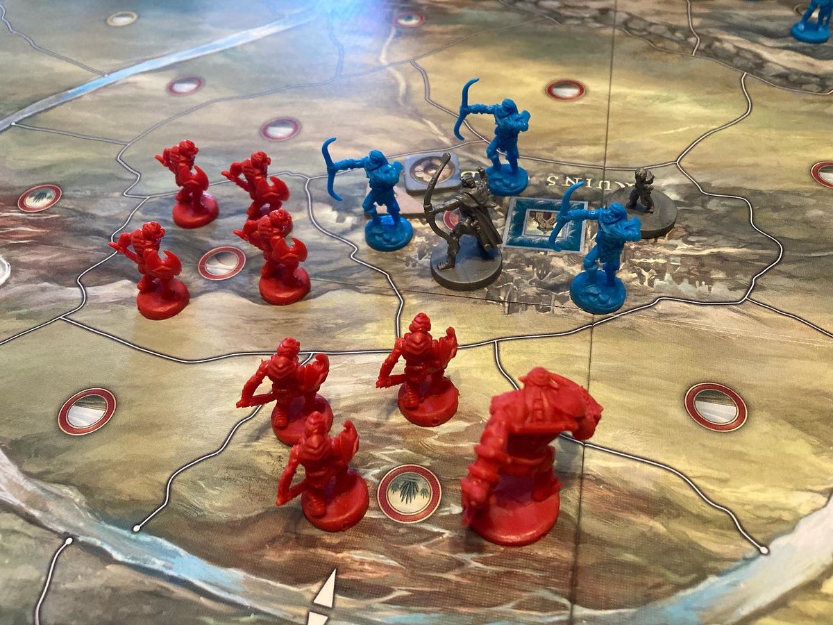 RemassogsRealm's tweet photo. With Gandalf eliminated the shadow army marches on the ruins of Dale. Bilbo uses the ring after casualties are taken to lesson the blow. He disappears as Bard continues the defense. #thebattleofthefivearmies @AresGamesSrl #thehobbit #middleearth #jrrtolkien #strategyboardgames https://t.co/dlM7Bruk6q
