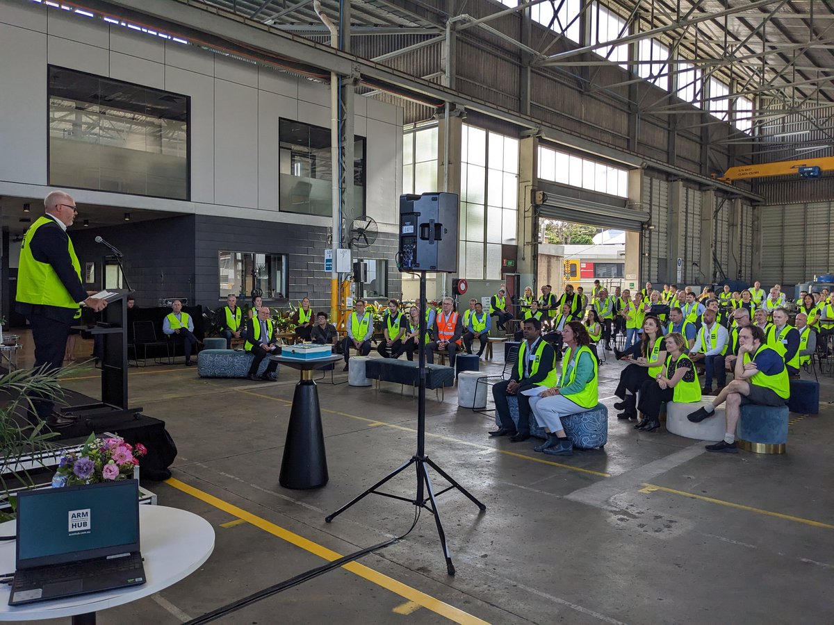 At the @ARMHubAus 3rd birthday Federal Senator, Tim Ayres @ayrestim, Assistant Minister from Manufacturing will highlighting the Government's $15B National Reconstruction Fund.